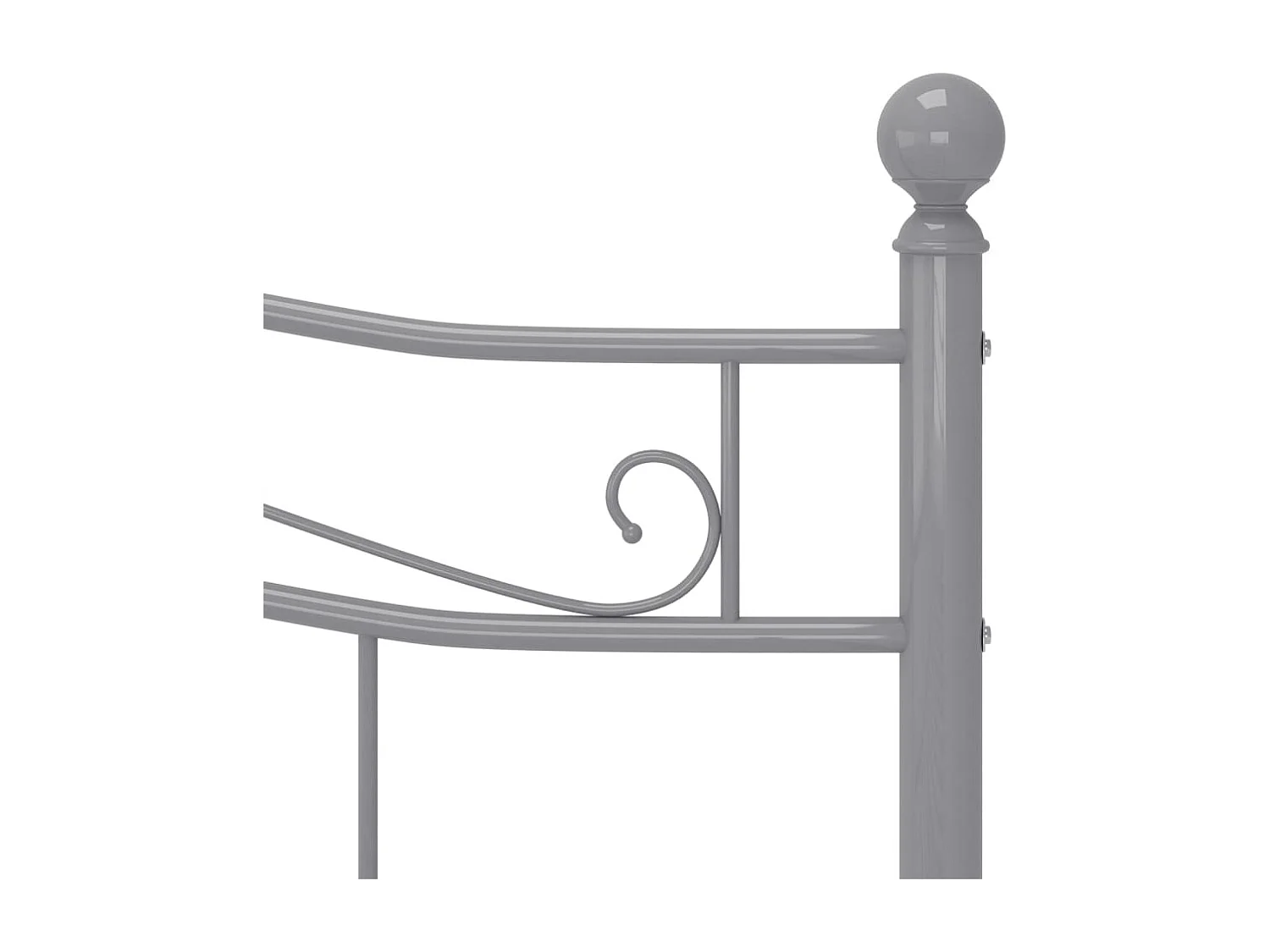 Bett Grau Metall 160x200 cm