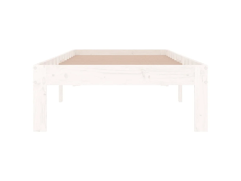 Cadre de lit sans matelas blanc 75x190 cm