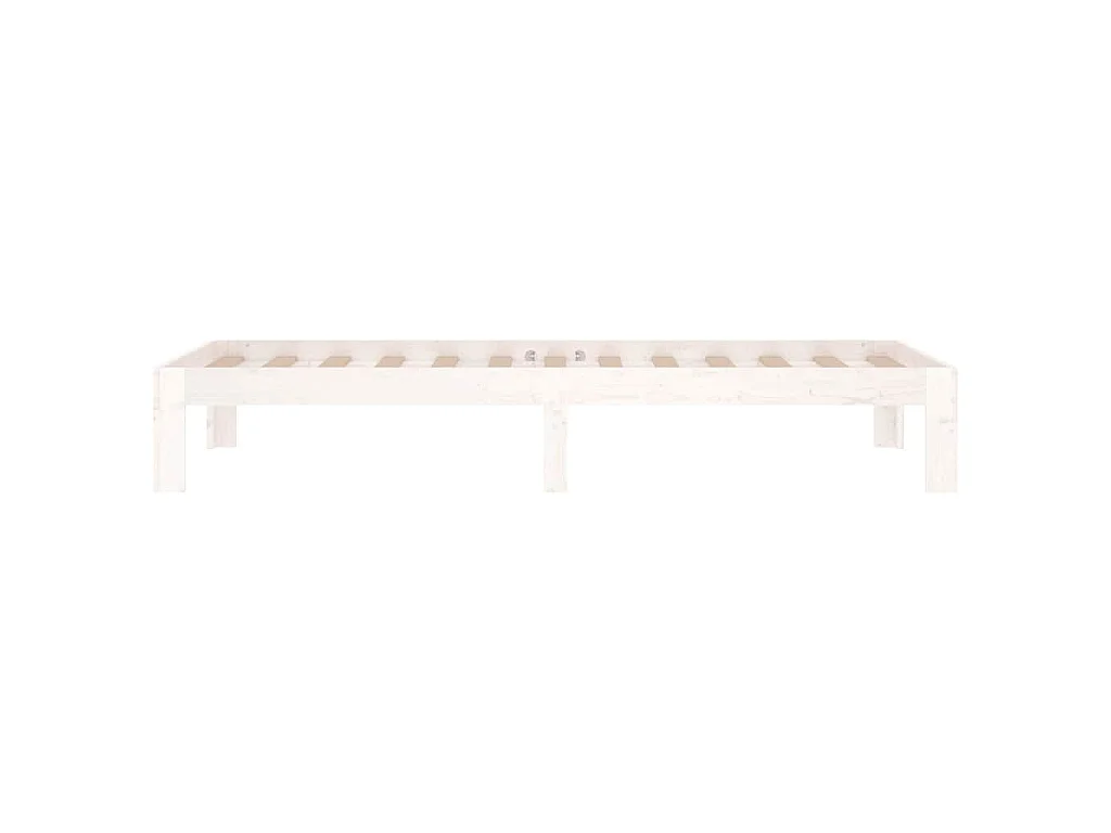 Cadre de lit sans matelas blanc 75x190 cm