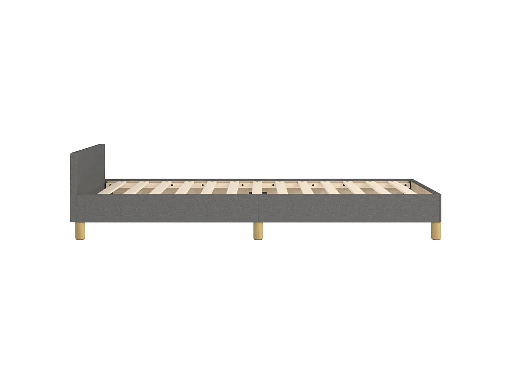 Giroletto senza Materasso Grigio Scuro 90x190 cm Tessuto