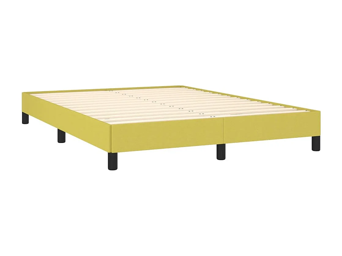 Cadre de lit sans matelas vert 140x200 cm tissu