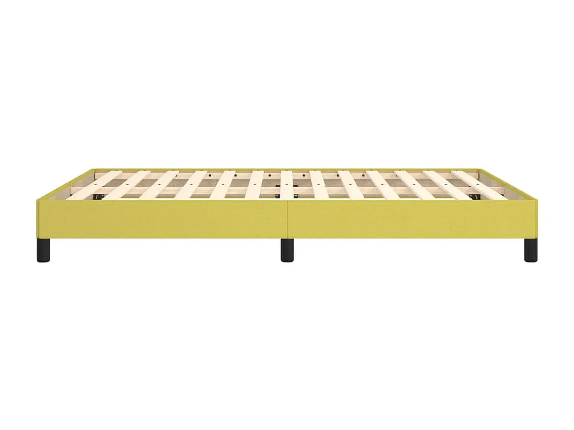 Cadre de lit sans matelas vert 140x200 cm tissu