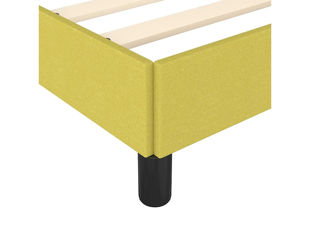 Cadre de lit sans matelas vert 140x200 cm tissu