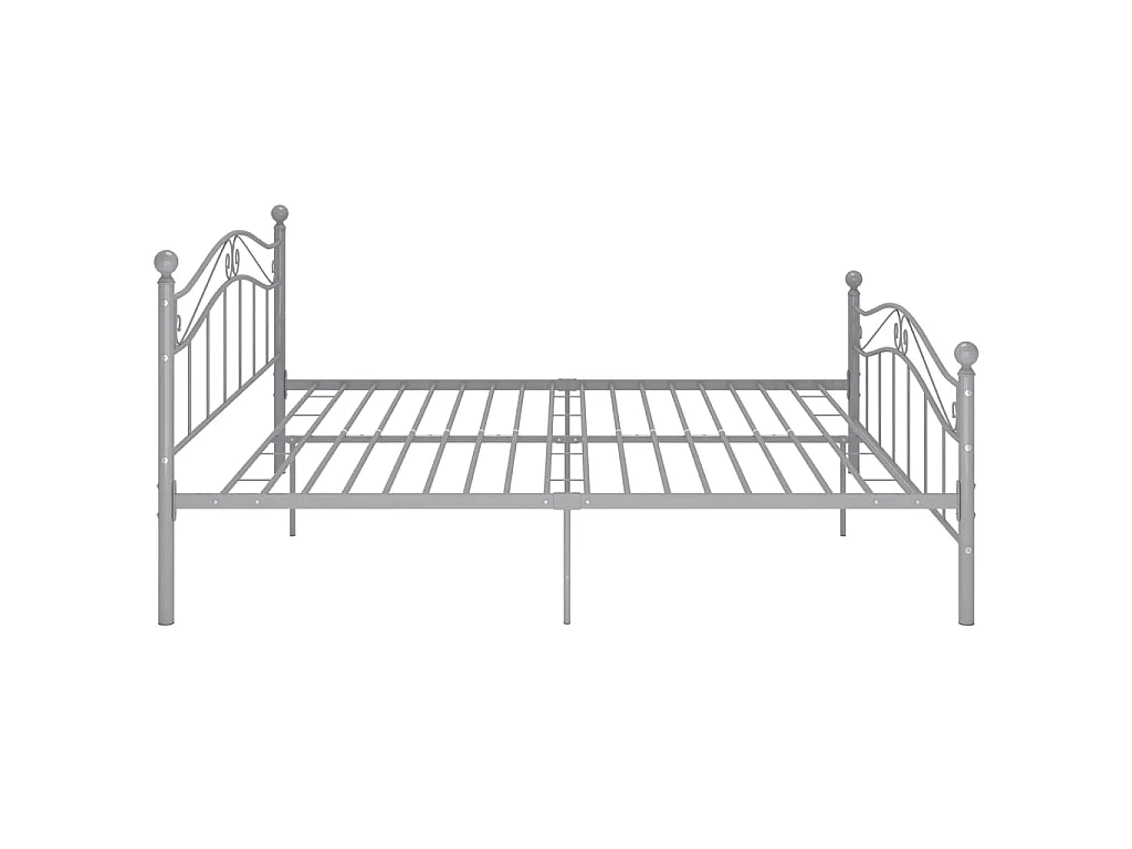 Cadre de lit Gris Métal 180x200 cm