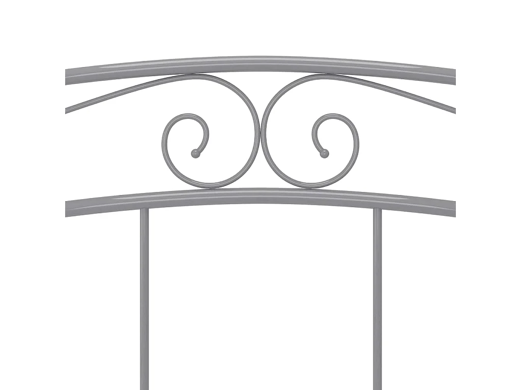 Cadre de lit Gris Métal 180x200 cm