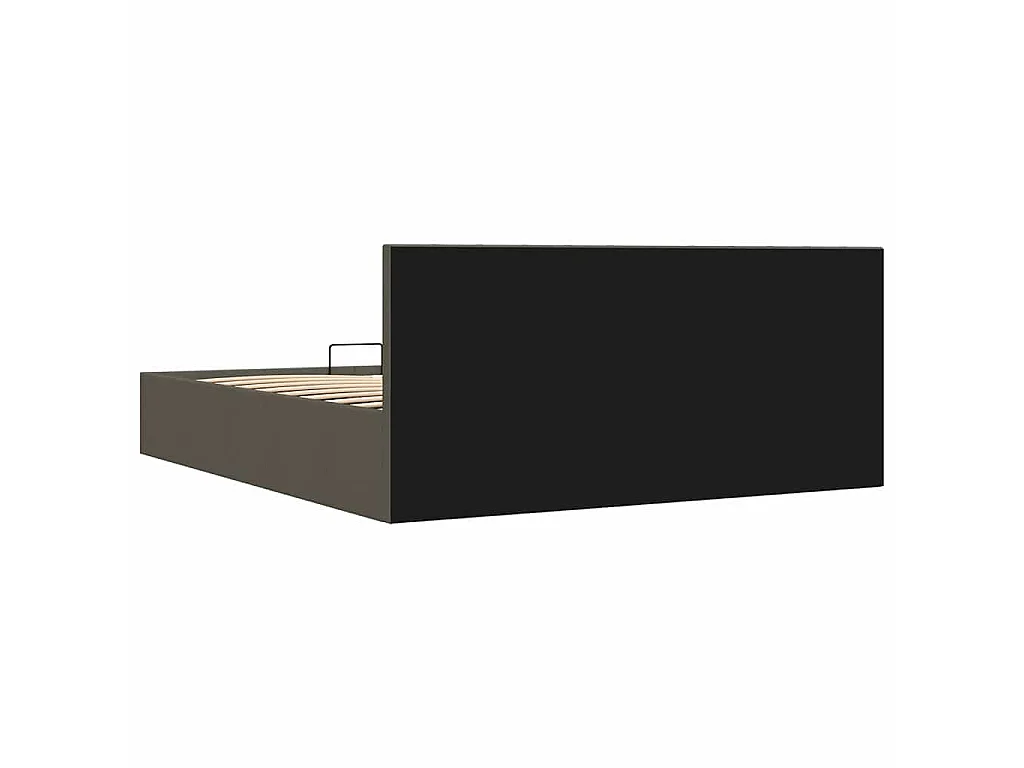 Bedframe met hydraulische opslag stof donkergrijs 160x200 cm