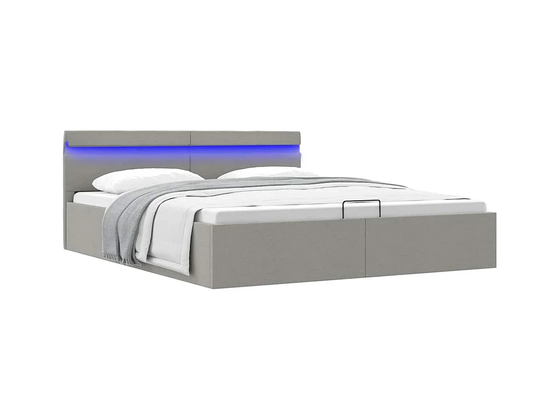 Cadre de lit à rangement hydraulique sans matelas 160x200 cm