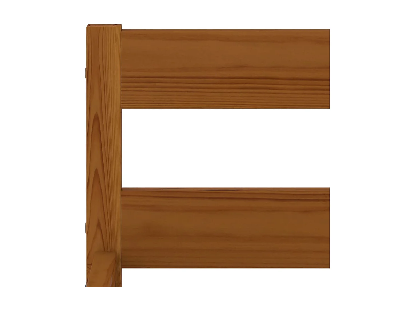 Cadre de lit sans matelas Marron miel Bois pin massif 90x200 cm