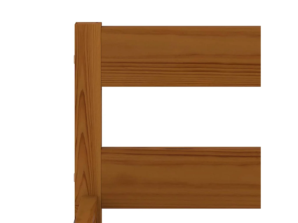 Cadre de lit sans matelas Marron miel Bois pin massif 90x200 cm
