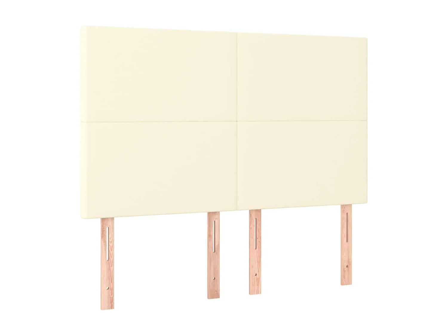 Cadre de lit sans matelas crème 140x190 cm similicuir