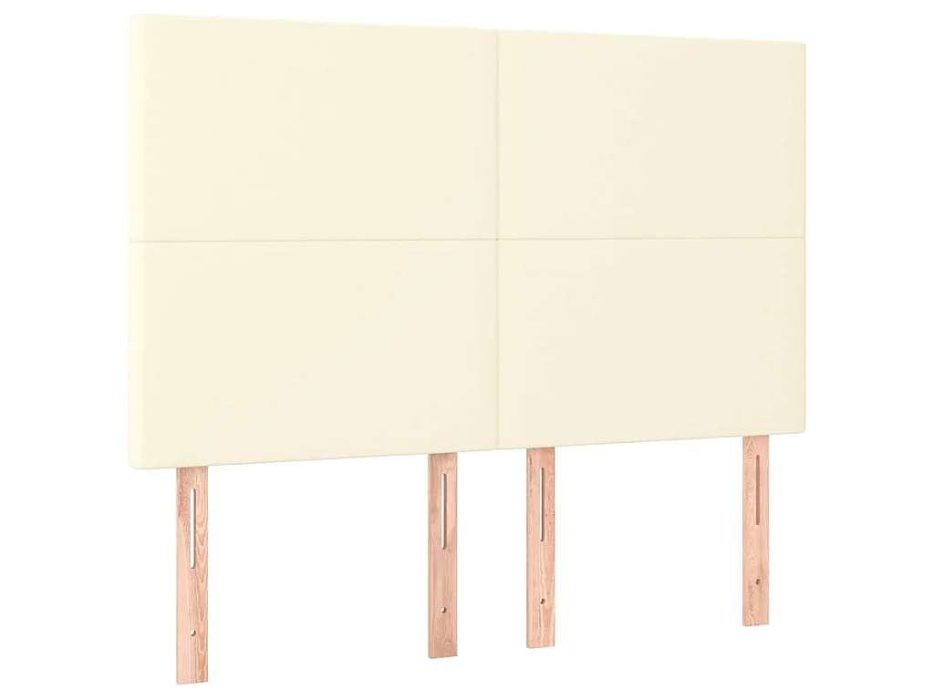 Cadre de lit sans matelas crème 140x190 cm similicuir