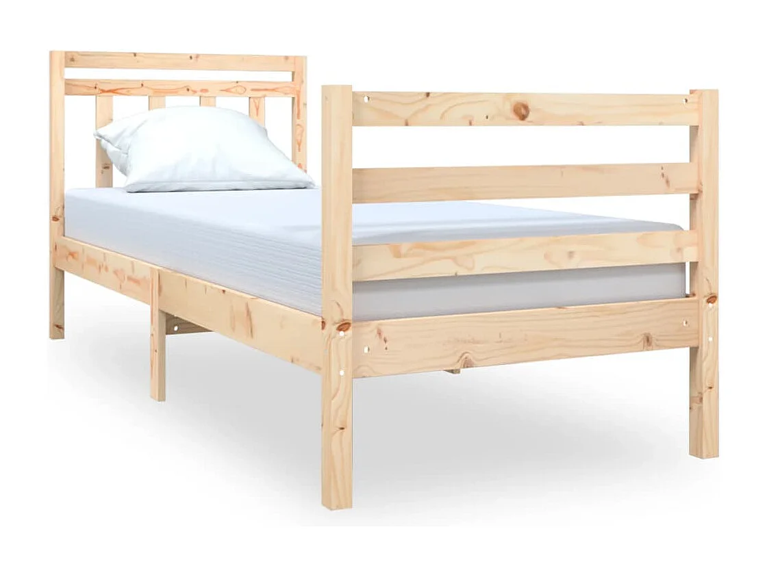Bedframe massief hout 75x190 cm