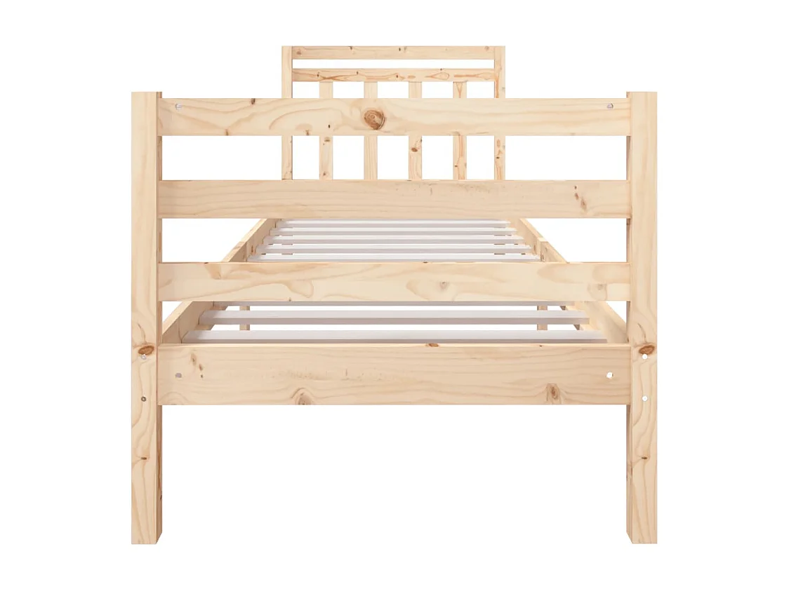 Bedframe massief hout 75x190 cm