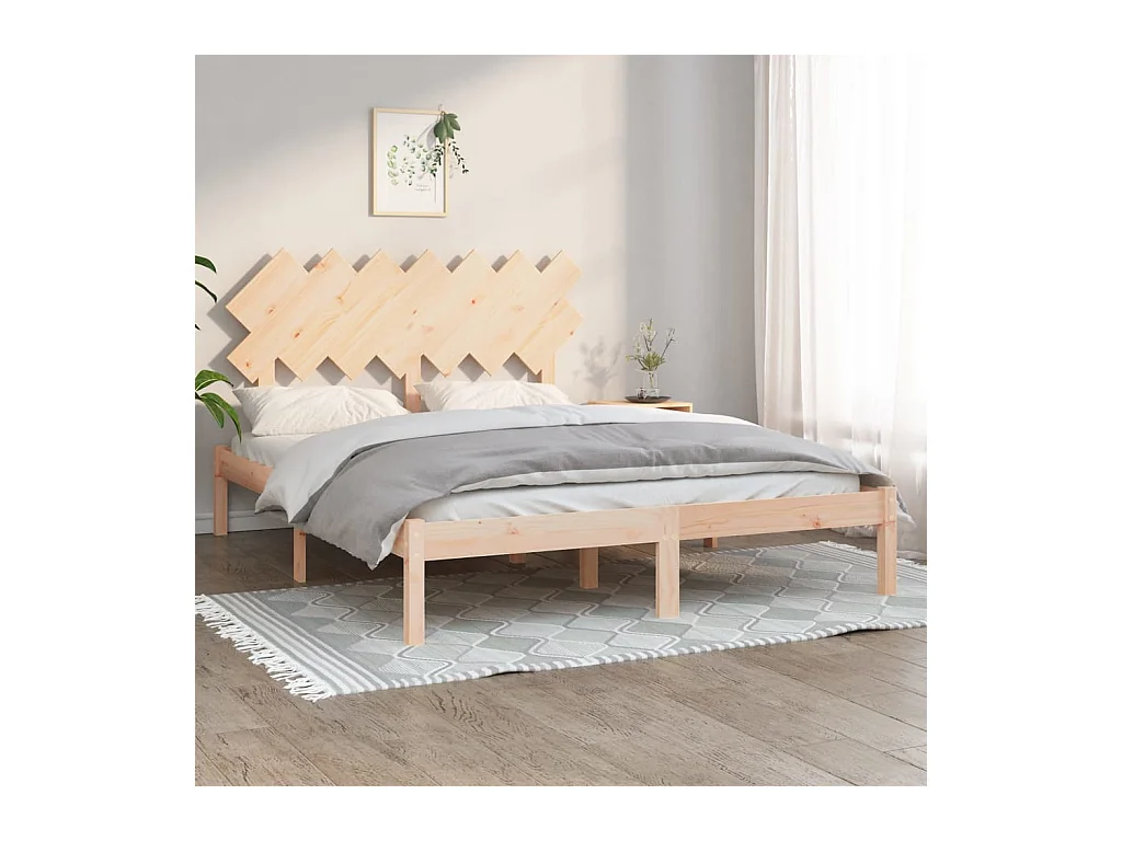 Cadre de lit 140x190 cm Bois massif
