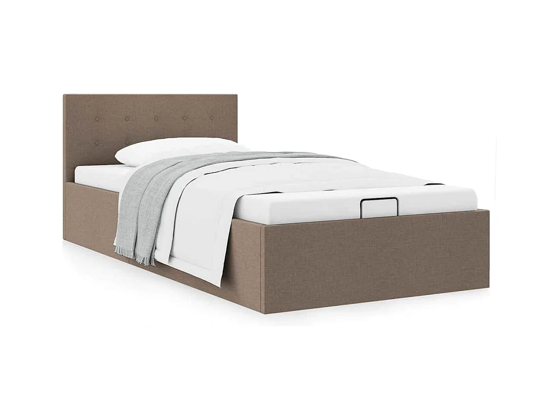 Cadre de lit à rangement hydraulique sans matelas 90x200 cm