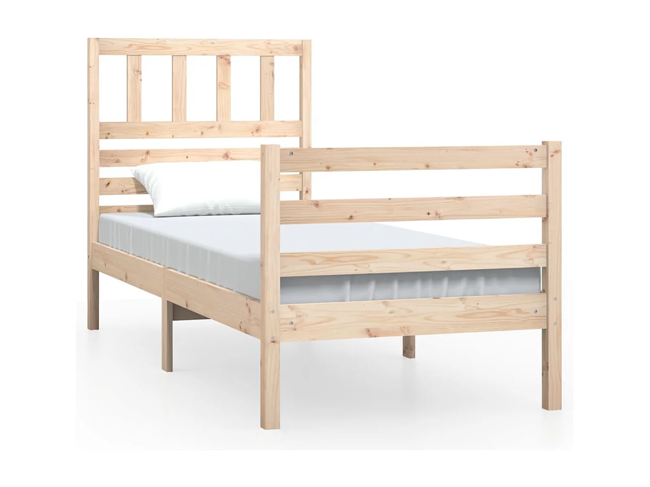 Bedframe massief hout 75x190 cm