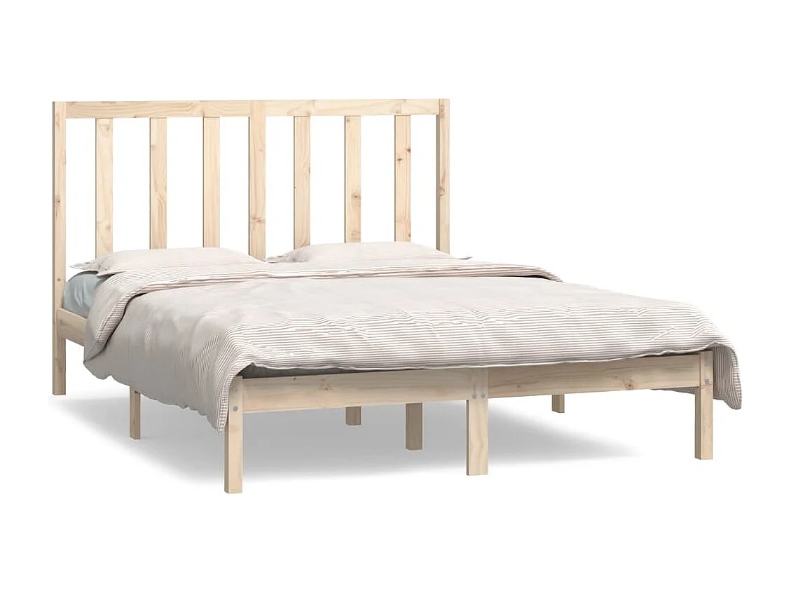 Cadre de lit sans matelas 140x190 cm bois de pin massif