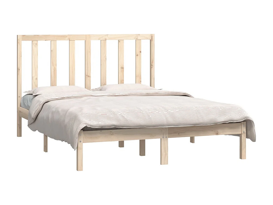 Cadre de lit sans matelas 140x190 cm bois de pin massif