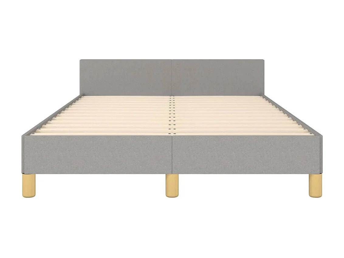 Bettgestell ohne Matratze Hellgrau 120x200 cm Stoff