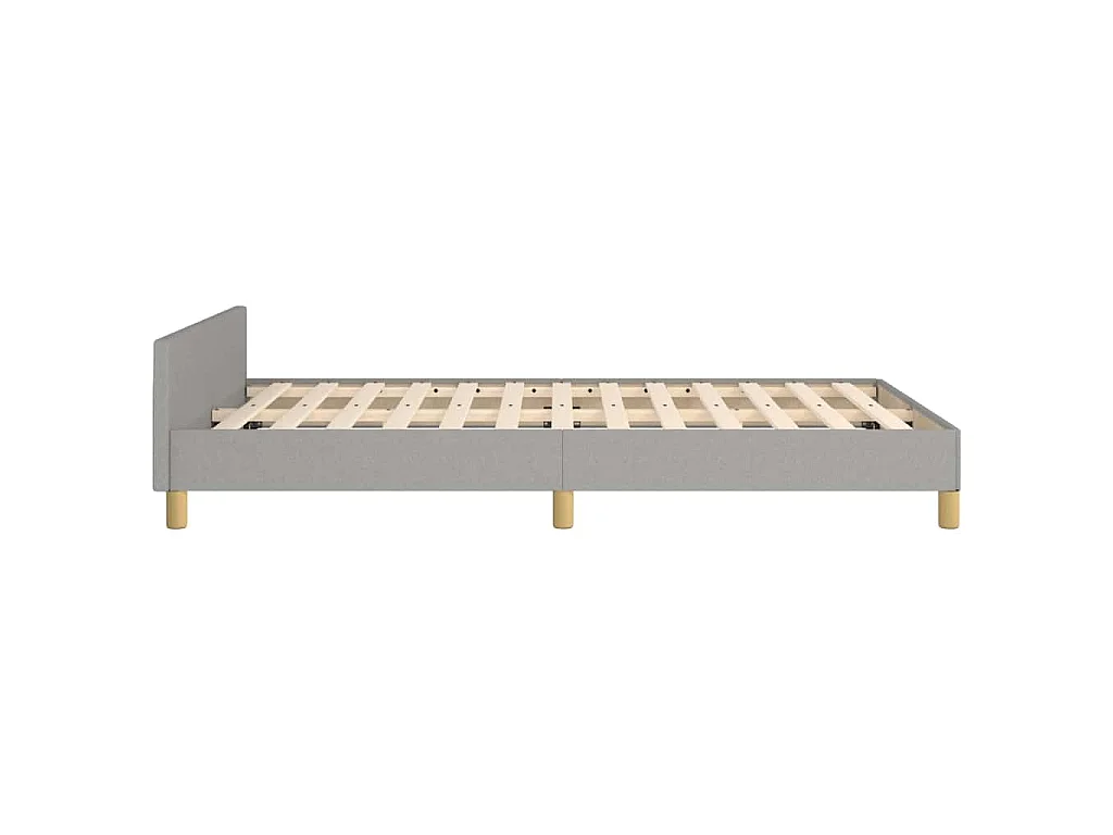 Bettgestell ohne Matratze Hellgrau 120x200 cm Stoff