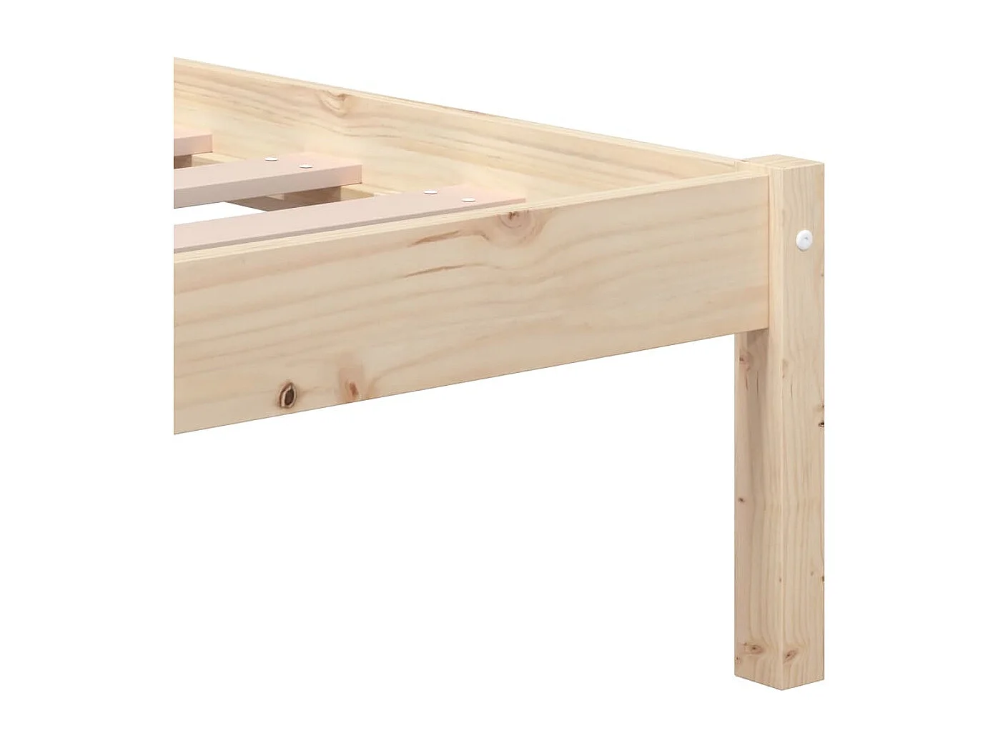 Cadre de lit sans matelas bois massif 140x190 cm