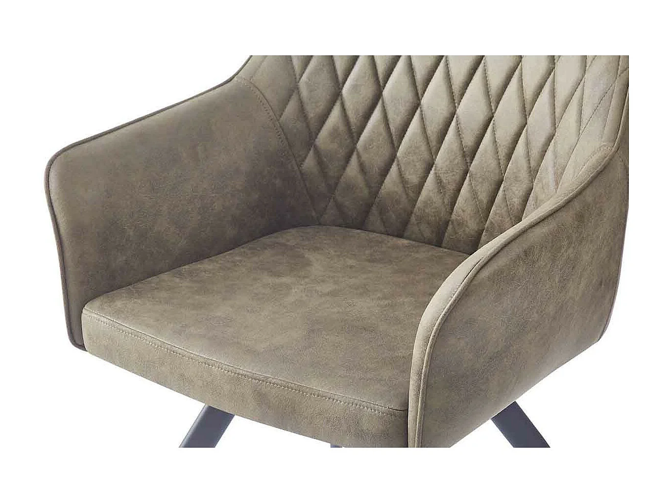 Chaise Design Matelassée "Amber" 86cm Vert