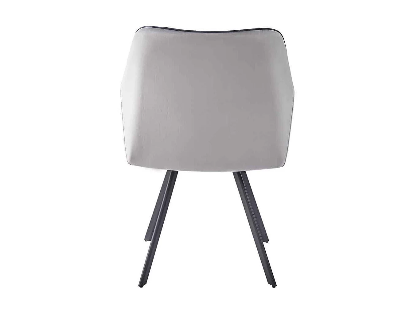 Chaise Matelassée en Velours "Amber" 85cm Gris