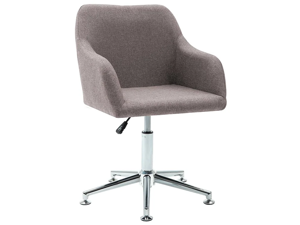 Chaise pivotante de bureau Taupe Tissu