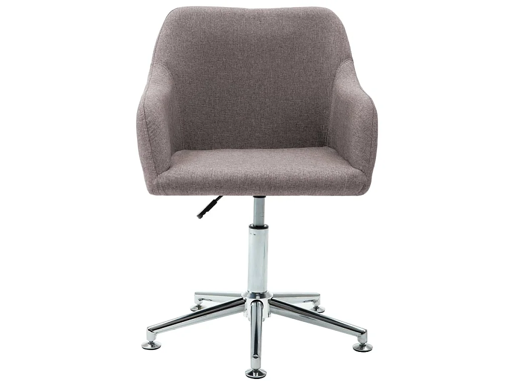 Chaise pivotante de bureau Taupe Tissu
