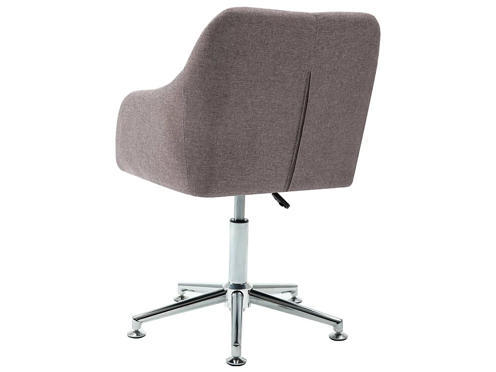 Chaise pivotante de bureau Taupe Tissu