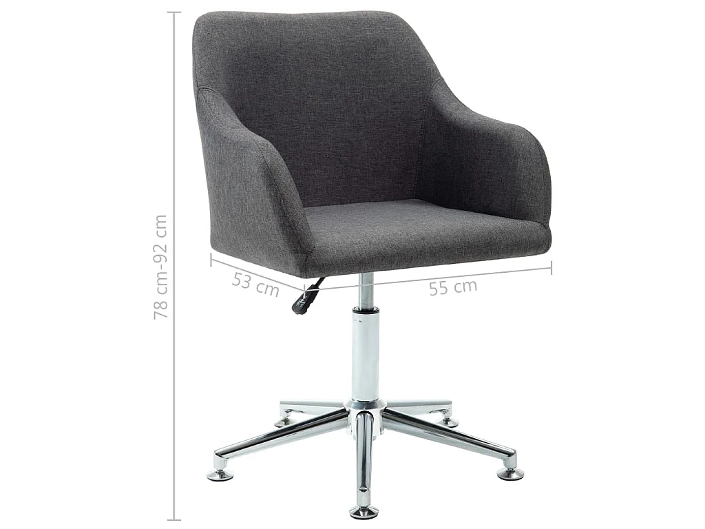 Silla de oficina giratoria tela gris oscuro