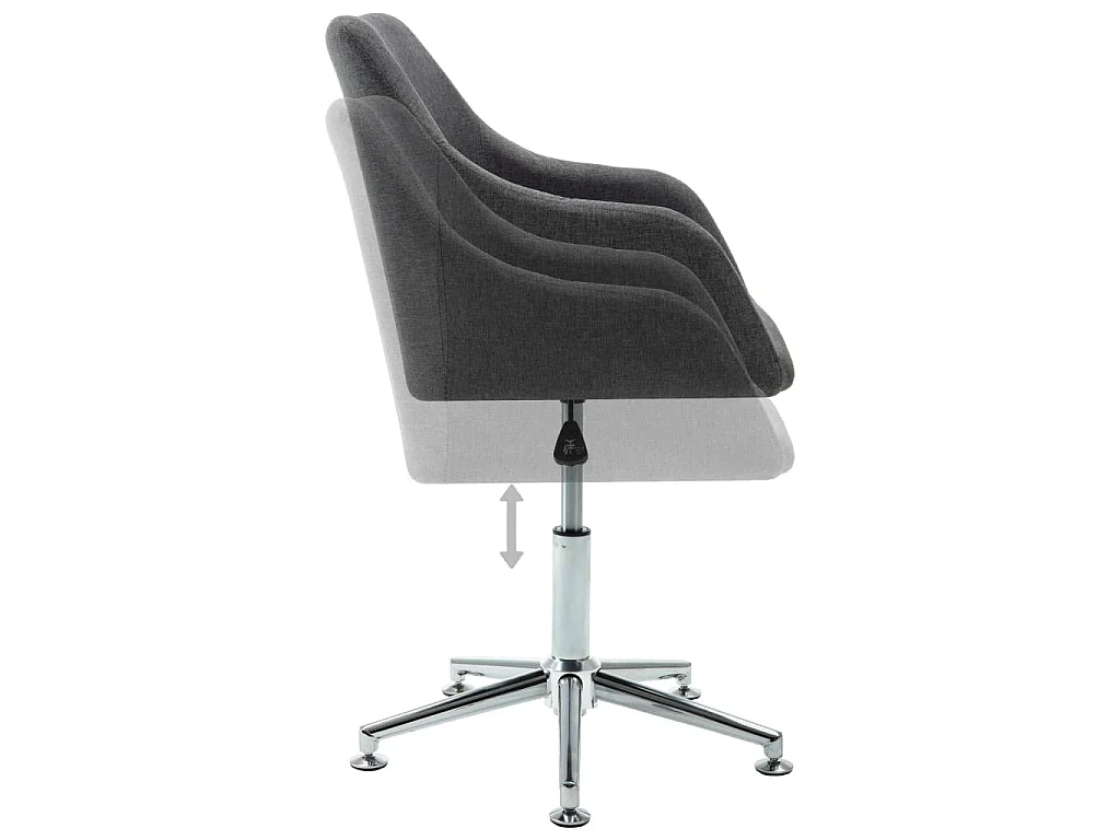 Silla de oficina giratoria tela gris oscuro