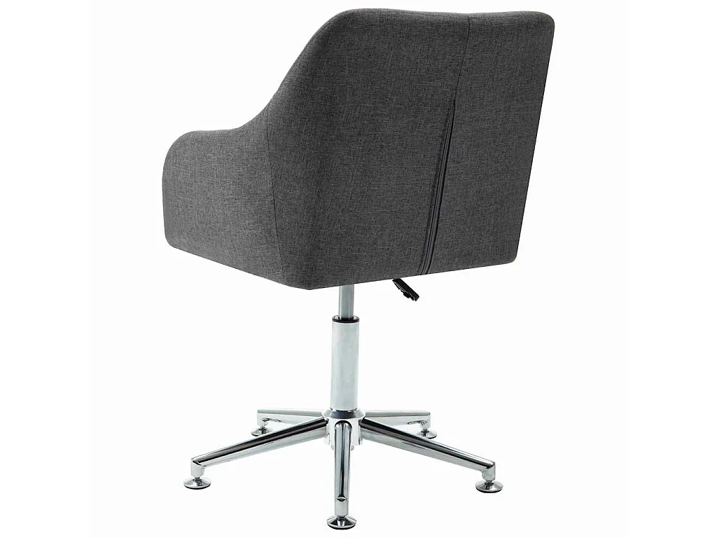 Chaise pivotante de bureau Gris foncé Tissu