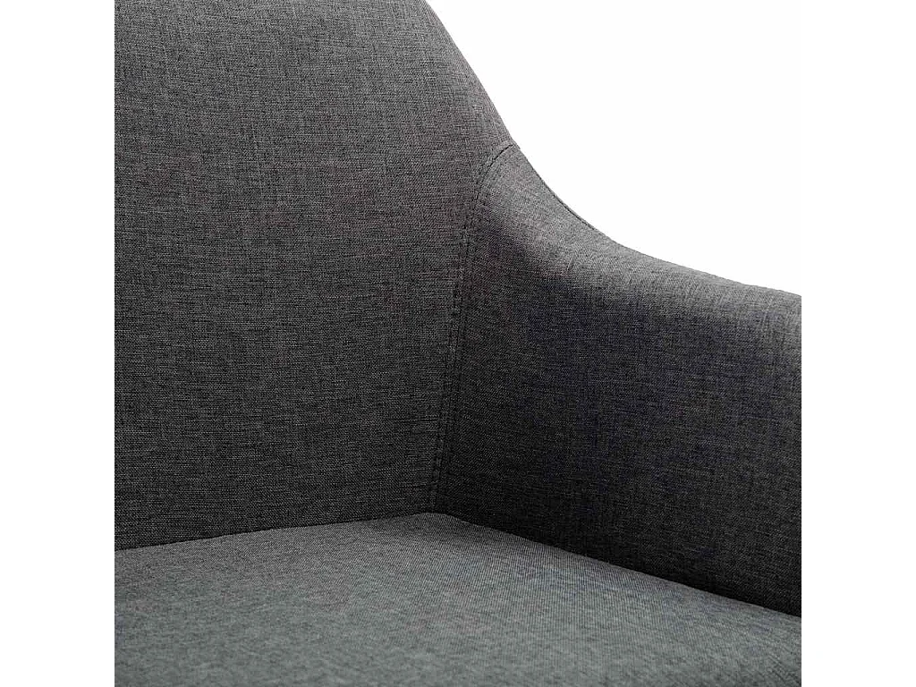 Chaise pivotante de bureau Gris foncé Tissu