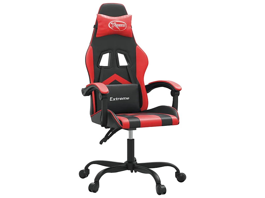 Chaise de jeu Noir et rouge Similicuir