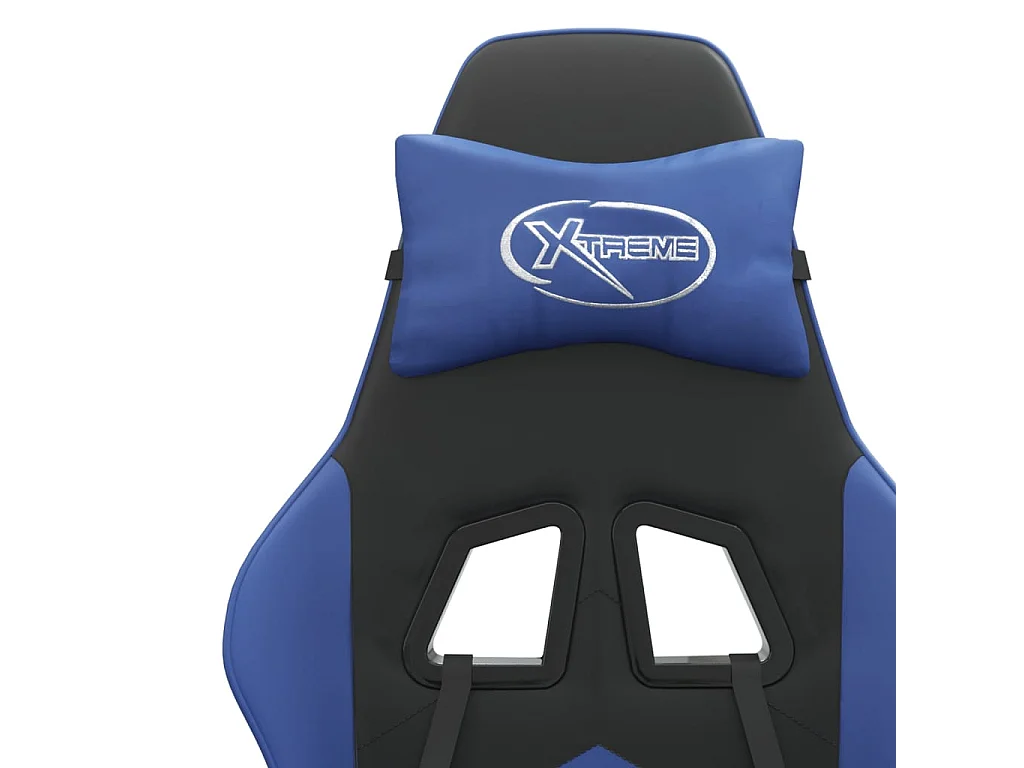 Chaise de jeu Noir et bleu Similicuir