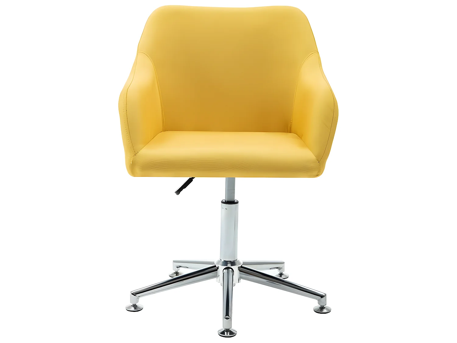 Chaise pivotante de bureau Jaune Tissu