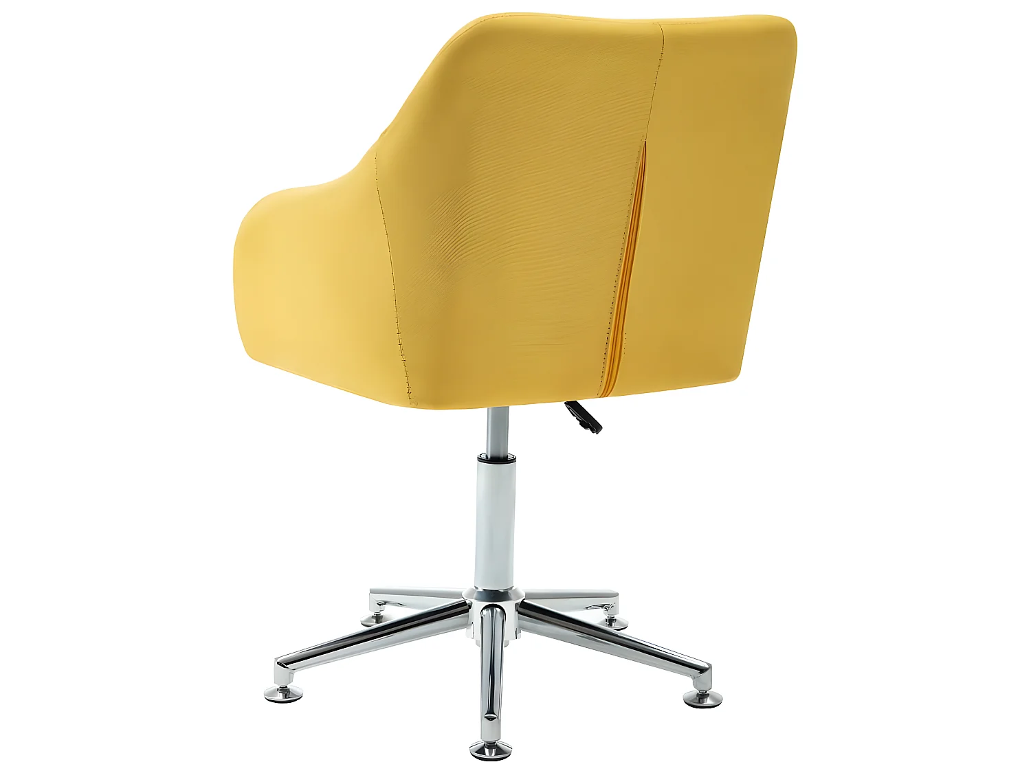 Chaise pivotante de bureau Jaune Tissu