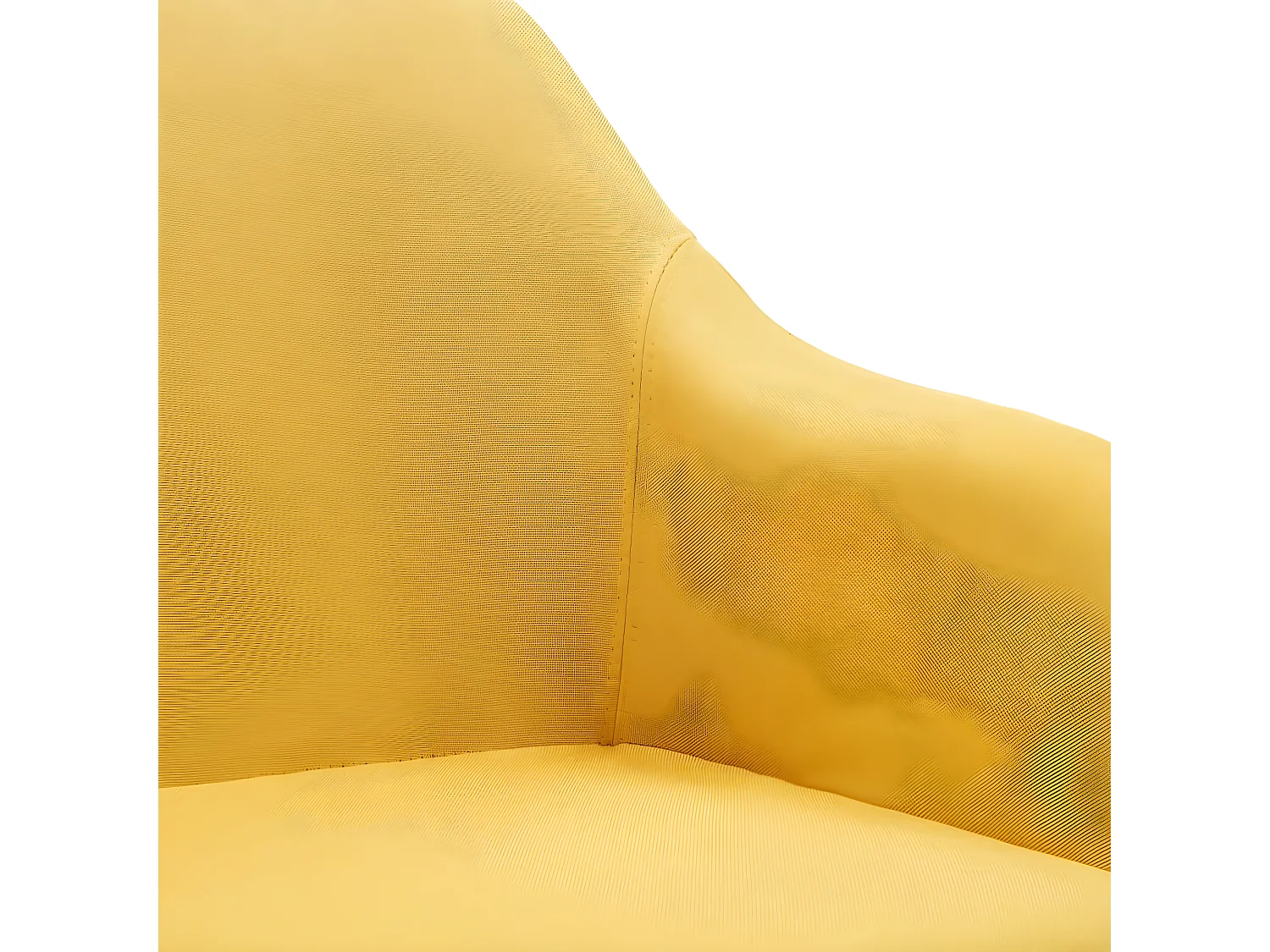 Chaise pivotante de bureau Jaune Tissu