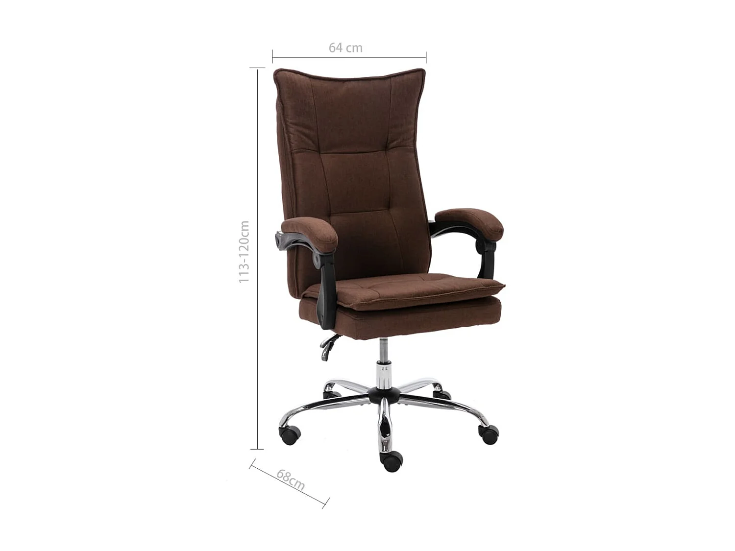 Chaise de bureau Marron Tissu