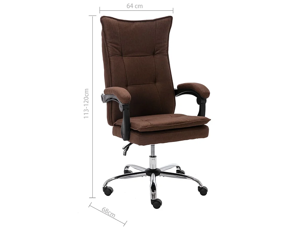 Chaise de bureau Marron Tissu
