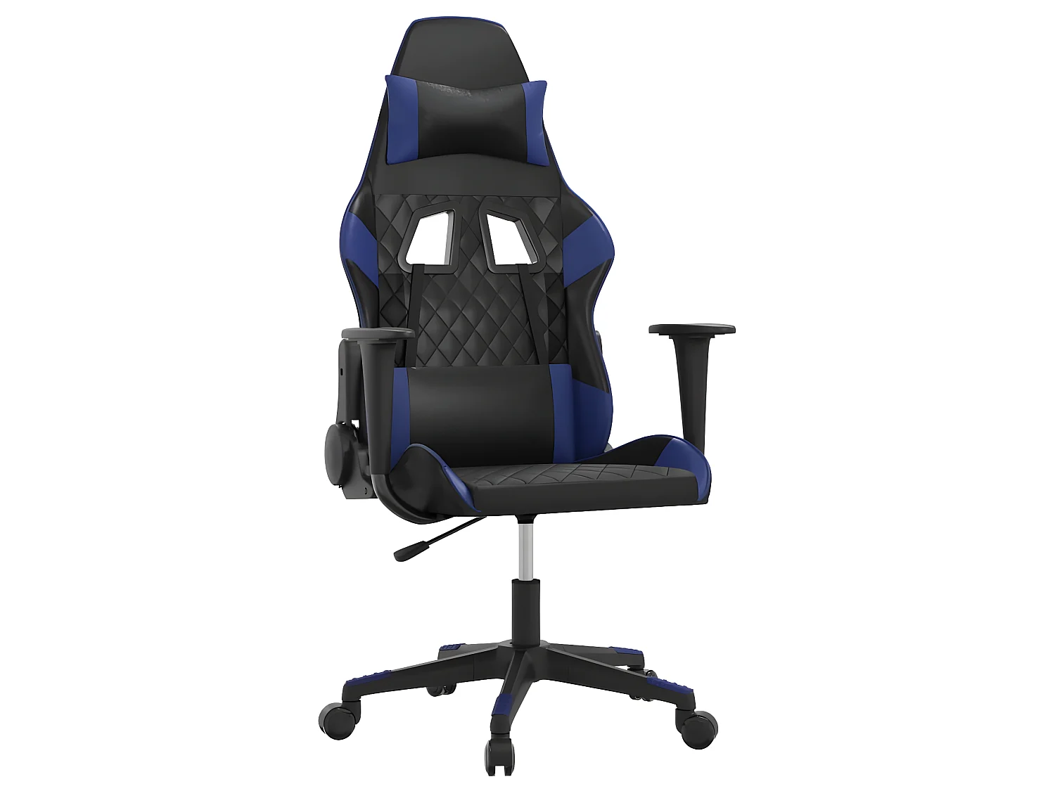 Chaise de jeu Noir et bleu Similicuir