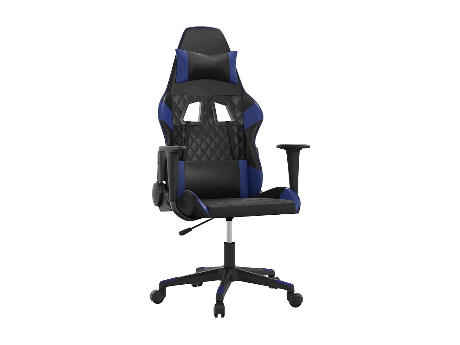 Chaise de jeu Noir et bleu Similicuir