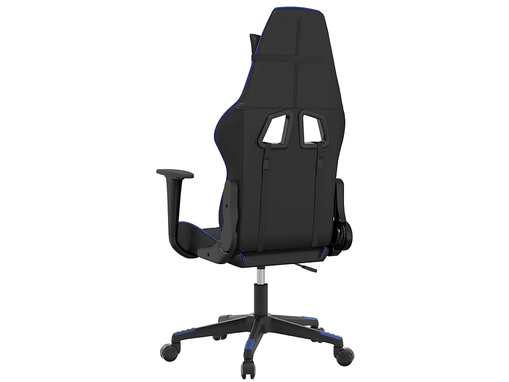 Chaise de jeu Noir et bleu Similicuir