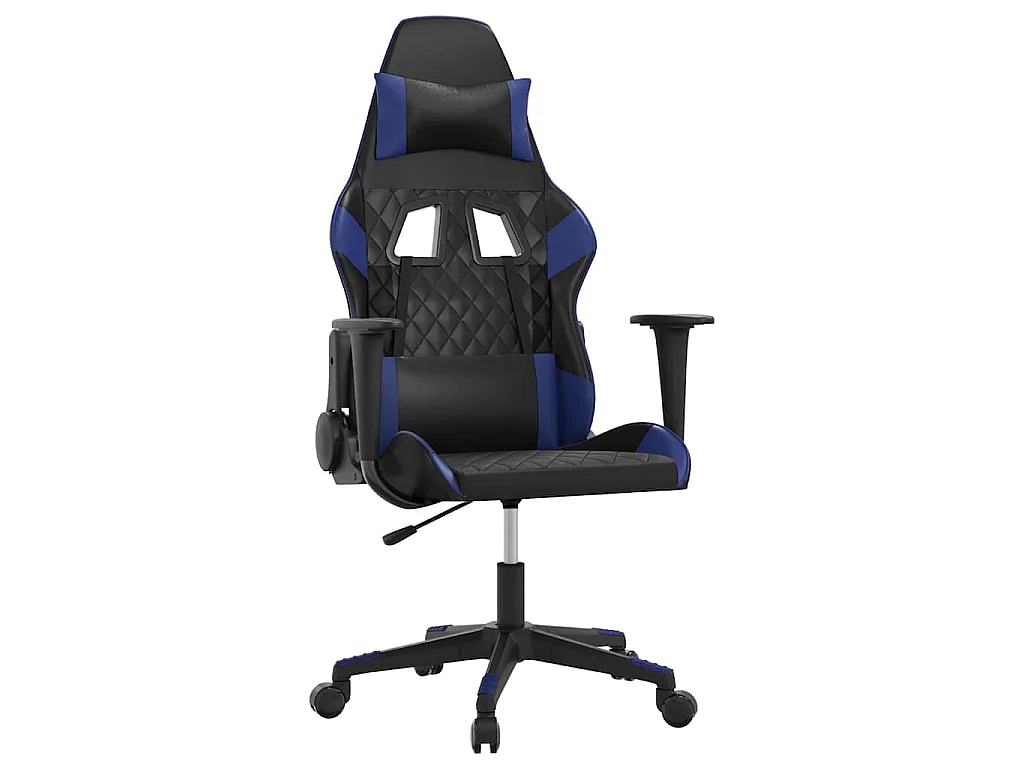 Chaise de jeu Noir et bleu Similicuir