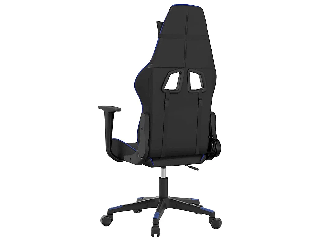 Chaise de jeu Noir et bleu Similicuir