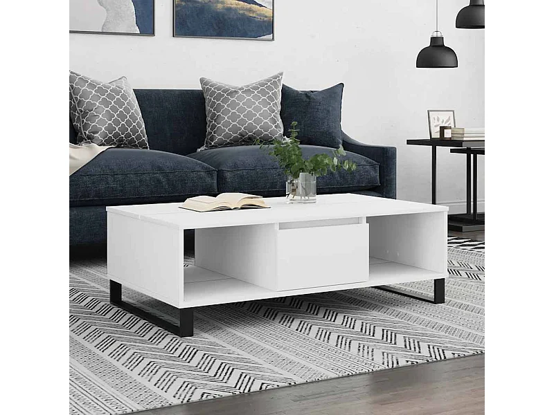 Couchtisch Weiß 104x60x35 cm Holzwerkstoff