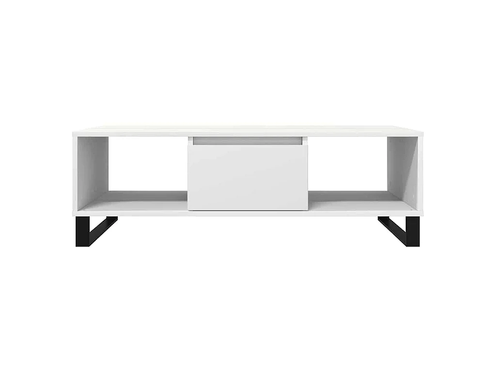 Salontafel 104x60x35 cm bewerkt hout wit
