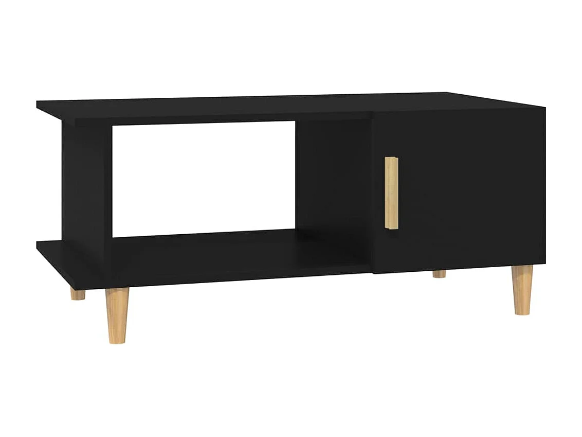 Mesa de centro 90x50x40 cm madeira processada preto