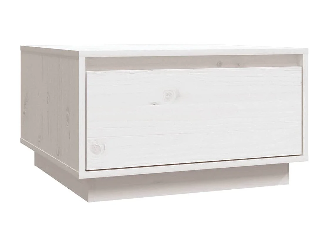 Mesa de centro 55x56x32 cm pinho maciço branco